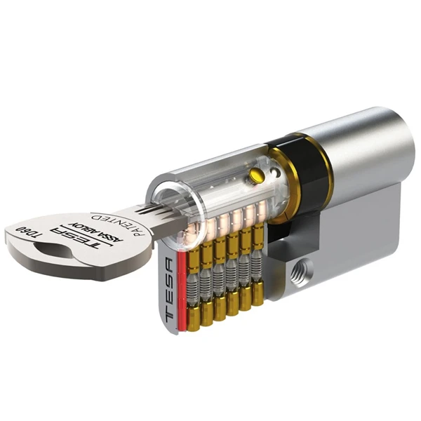Cylindre De Sûreté Tesa TD60 - Nickelé - 3 Clés - 30 X 50 Mm 2 Cylindre De Sûreté Tesa TD60 - Nickelé - 3 Clés - 30 X 50 Mm – Image 2