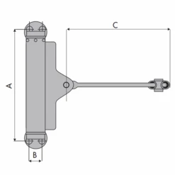 Ferme-porte Mécanique à Tringle Groom Tirex En Acier - Tige De 240 Mm