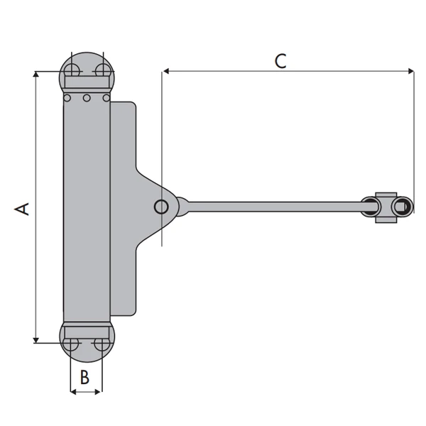 Ferme-porte Mécanique à Tringle Groom Tirex En Acier - Tige De 240 Mm 1 Ferme-porte Mécanique à Tringle Groom Tirex En Acier - Tige De 240 Mm