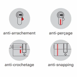 Cylindre à Bouton Thirard Transit 1 - Nickel Velours - 30 X 40 Mm -Meilleur Outillage Magasin transit 3