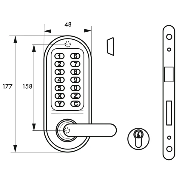 Verrou De Sûreté à Combinaison Thirard - Serrure à Encastrer 2 Verrou De Sûreté à Combinaison Thirard - Serrure à Encastrer – Image 2