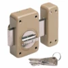 Verrou à Bouton En Applique V136 Vachette Cylindre D23 Longueur 45 Mm - Pêne 110 Mm - 3 Clés