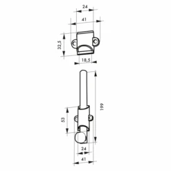Verrou à Plaquer à Coulisse Thirard - Nickel Satin - Hauteur 199 Mm 3 Verrou à Plaquer à Coulisse Thirard - Nickel Satin - Hauteur 199 Mm -Meilleur Outillage Magasin verroupl2
