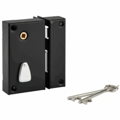 Serrure En Applique Thirard - Sens Droit - Noire - 75 X 130 Mm