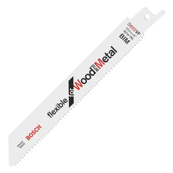 Lame Scie Sabre Bosch S 922 VF Flexible For Wood And Metal 150x19x0,9mm 4 Lame Scie Sabre Bosch S 922 VF Flexible For Wood And Metal 150x19x0,9mm – Image 4