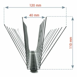 Dispositif Anti-pigeon Pics Anti-volatiles 11cm Long. 0,50 MM Inox -Meilleur Outillage Magasin visuel 20gypso 20 20anti 20pigeon 20profil 20avec 20mesures