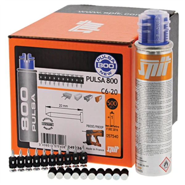 Clou à Béton Spit C6 Acier Longueur 20 Mm Avec 3 Cartouches De Gaz Pour Pulsa 40/800 - Boîte De 1500 2 Clou à Béton Spit C6 Acier Longueur 20 Mm Avec 3 Cartouches De Gaz Pour Pulsa 40/800 - Boîte De 1500 – Image 2