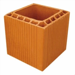 Boisseau Alvéolé En Terre Cuite à Section Carrée