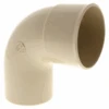 Coude Mâle/femelle Nicoll Pour Tube De Descente - Angle 87°30 - Diamètre 80 Mm - Techtan Sable