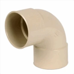 Coude Tube Descente Femelle / Femelle Angle 87° - 80 Mm - PVC - Sable