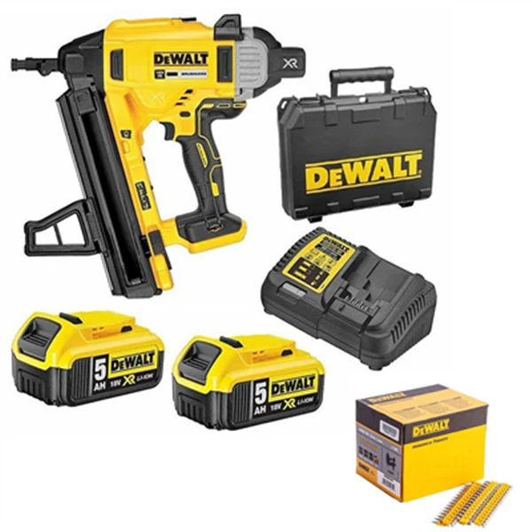 Pack Cloueur Béton Brushless DCN890 + 15 Boîtes De Pointes - Dewalt 1 Pack Cloueur Béton Brushless DCN890 + 15 Boîtes De Pointes - Dewalt