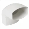 Coude Ovoïde Nicoll Pour Tube De Descente 90 X 56-mm - Angle 87°30 - Mâle/Femelle - Techtan - Blanc