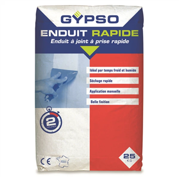 Enduit à Joint à Prise Rapide 2h - GYPSO - Sac De 25 Kg 1 Enduit à Joint à Prise Rapide 2h - GYPSO - Sac De 25 Kg