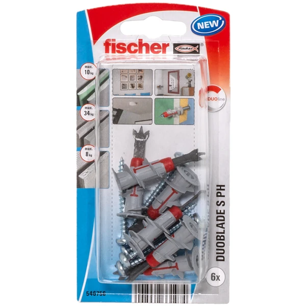 Cheville Autoforeuse Pour Plaques De Plâtre Avec Vis Tête Ronde - DuoBlade Fischer - 44 Mm - Boîte De 10 546756 6 Cheville Autoforeuse Pour Plaques De Plâtre Avec Vis Tête Ronde - DuoBlade Fischer - 44 Mm - Boîte De 10 546756 – Image 6